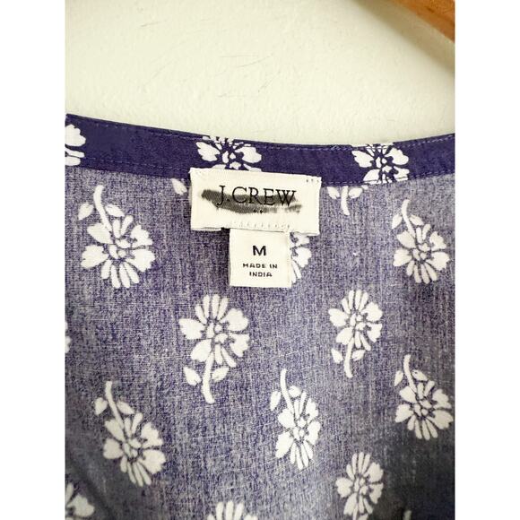 J Crew Factory | NWOT | Cotton poplin top in Riverbed Blue White | Sz M - Picture 4 of 8